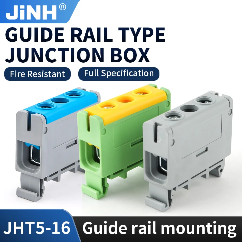 Multi-Color Aluminum Din Rail Terminal Block with Quick Wire Connectors