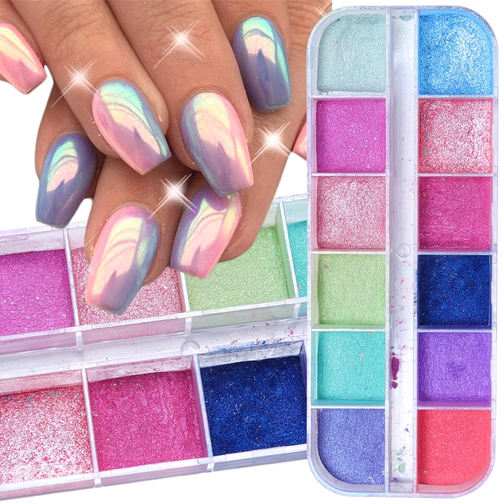 Chrome Nail Art Glitter Pigment Mirror Dipping Powder Super-fine Colorful Shimmer Pearl Powder Nail Decorations Dust LAZGF-2 nail powder nail glitter nail pigment nail decoration nail decorations