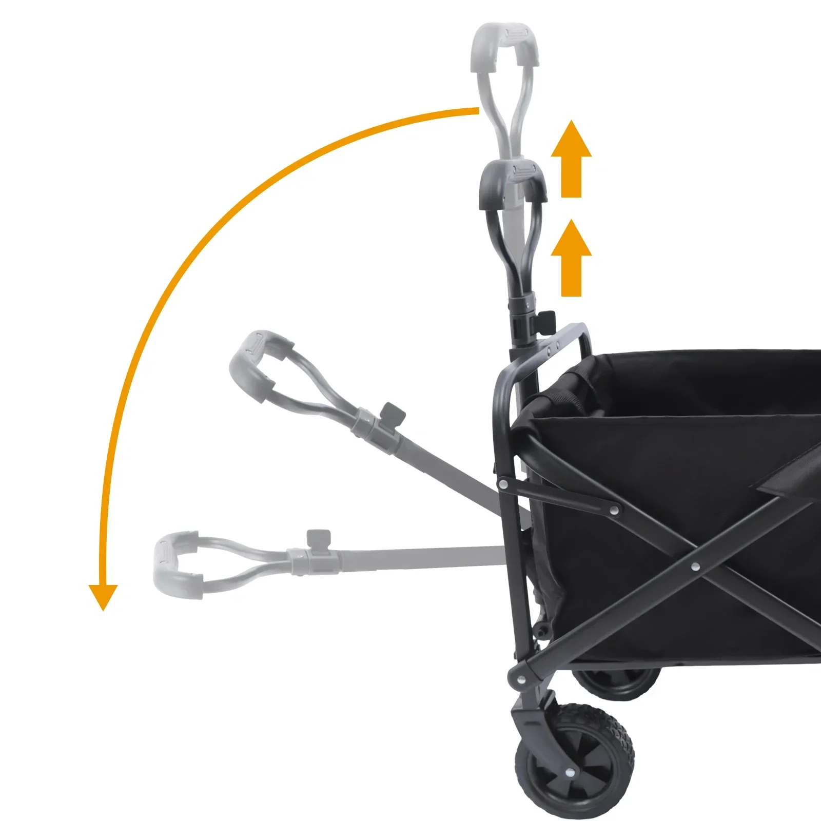 176LBS Heavy Duty Camping Trolley with Big Wheels, Adjustable Handle & Drink Holders-Perfect for Festival and Beach Use