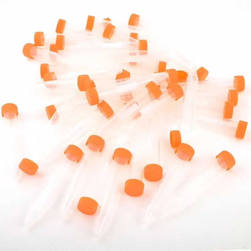 

100 Pcs Screw Mouth Covered Clear Plastic Centrifuge Tubes 10ml 0.33oz laboratory accessories