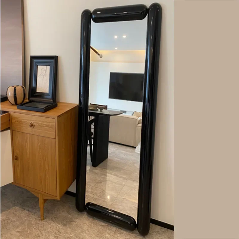 

Nordic Bathroom Aesthetic Mirror Black Creative Mirror Standing Length Mirror Shower Cosmetics Wandstickers Home Decorations