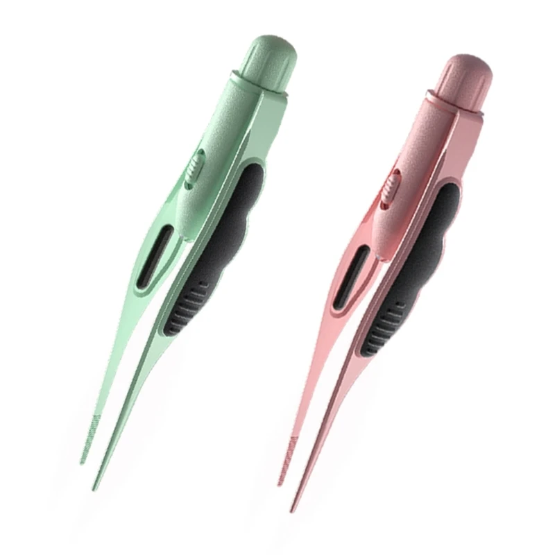 LED Ear Wax Removal Tweezers Anti-Skid Ear Pick Tool with Brightness Light Ear Curette Safety Earwax Cleaning Tool