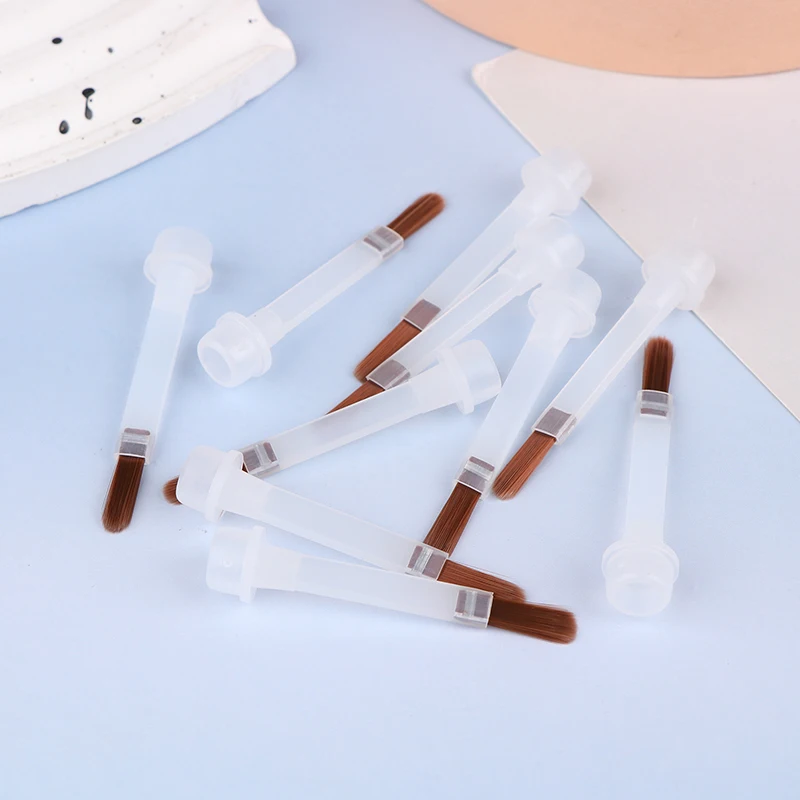 5/10/20Pcs Disposable Nail Polish Brush For 15ml Nail Polish Bottle Replacement Brush Brown Hair Nail Art Brush Applicators 2