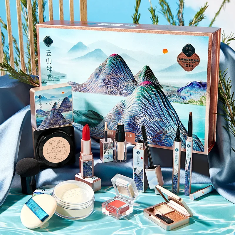 10pcs Makeup Gift Set BB Cream Lipstick Eyeliner Eyeshadow Eyebrow Pencil Makeup Kit For Women Beginner Cosmetics Set 2