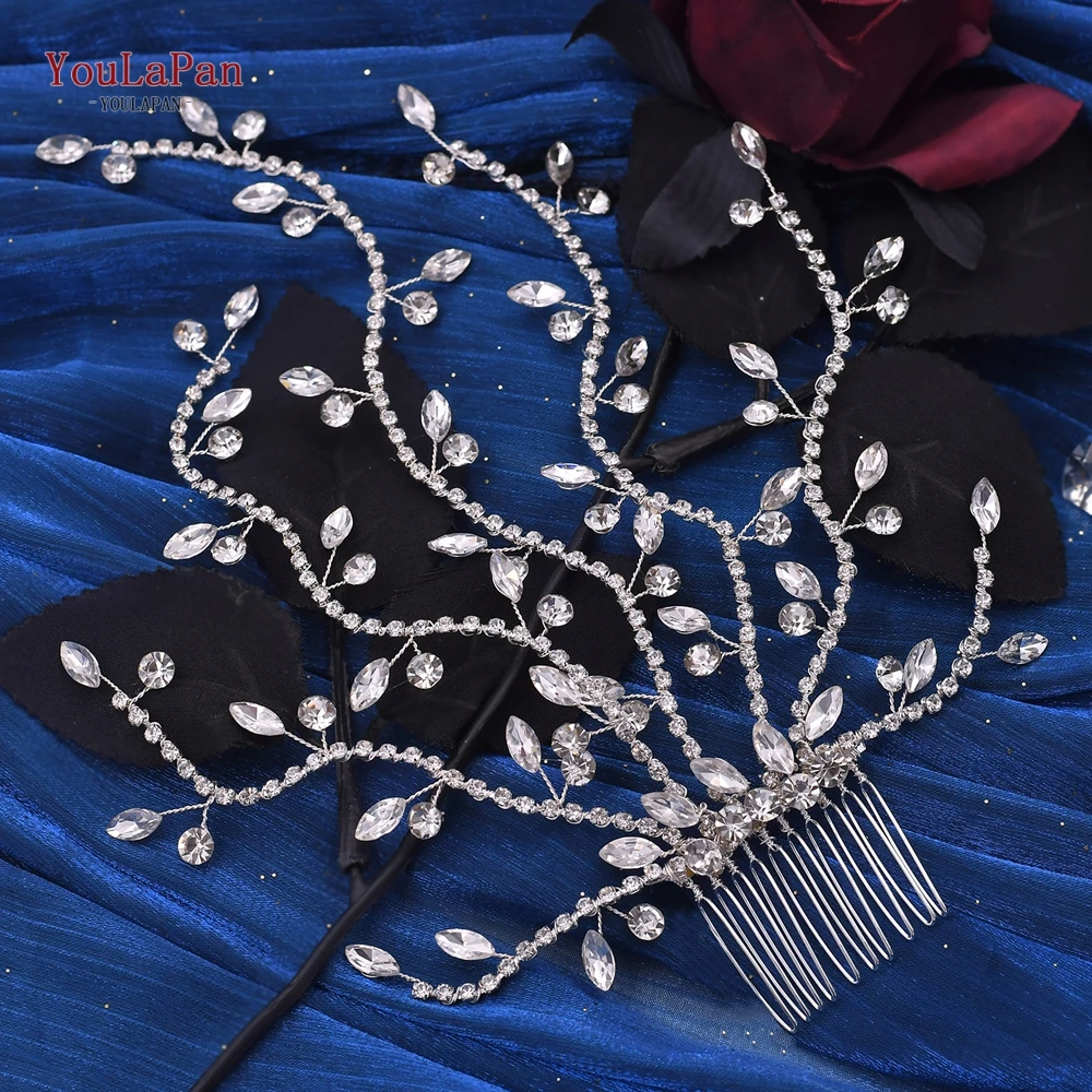 TOPQUEEN HP481 Handmade Wedding Comb for Brides Woman Hair Accessories Princess Tiara and Headdresses Bridal Hair Clips Headwear