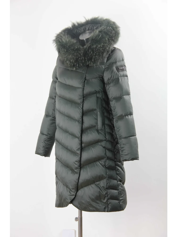 VERALBA Women's Long Down Jacket With Fur Collar Hat Fashion Warm Design Clothing 2022 2023 the Latest Coat Puffer Female Winter