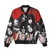 New Fashion Women/Men's  3D Print  KISS Rock Band   Zipper Bomber Jackets Men Overcoat Mens Coat Zip Up Jackets  K02 1