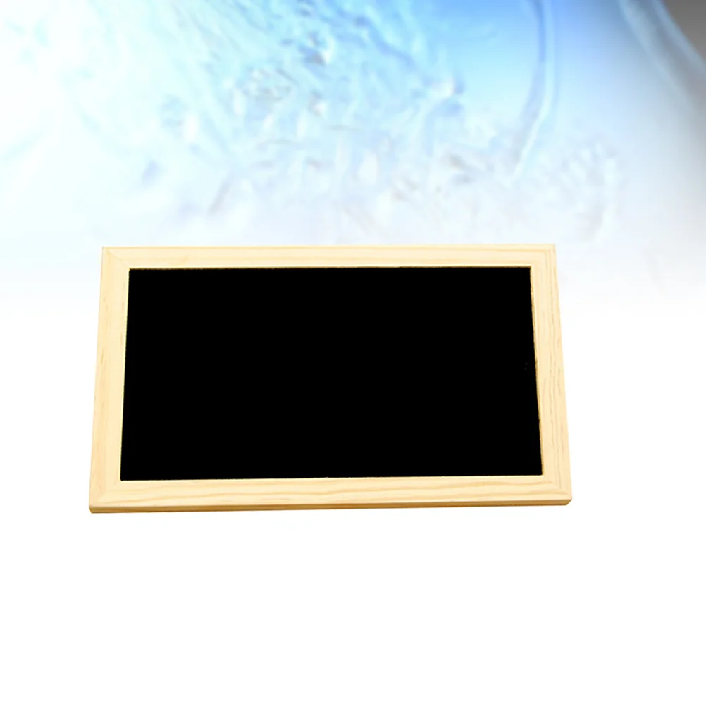 Wooden Chalkboard Single-Sided Erasable Message Board Blackboard Wall Decor 30x20cm