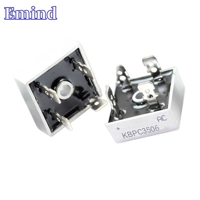 

2Pcs KBPC3506 Bridge Rectifier 35A/600V DIP-4 Square Bridge Cuttable Feet GBU Footprint Bridge Stack