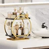 Light Luxury Bathroom Shelf Rack Bathroom Toilet Washstand Countertop Storage Rack Cosmetics Organizer Box for Dressing Table 5