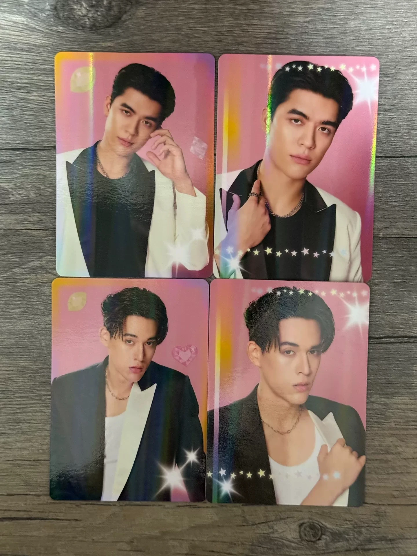 2개 공식 Gmmtv 태국 스타 드라마 마이 골든 블러드 조스가윈 조스 가윈 구인즐리 포토카드