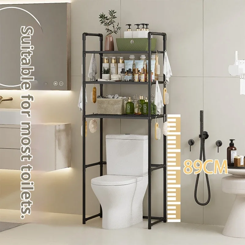 Bathroom Storage Shelf Floor To Floor Wall Hanging Toilet Bath Toilet Washbasin Stand Washing Machine Toilet Storage Rack 5
