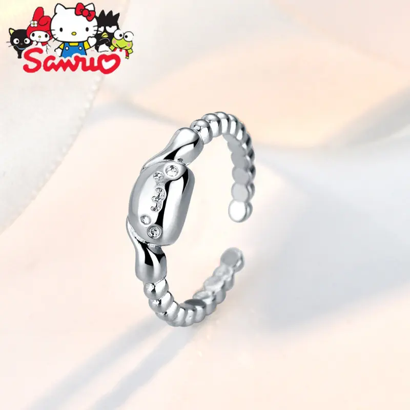 

Sanrio Cinnamoroll японское Открытое кольцо на День святого Валентина глянцевое на удачу милый простой подарок на день рождения модные ювелирные изделия аксессуары