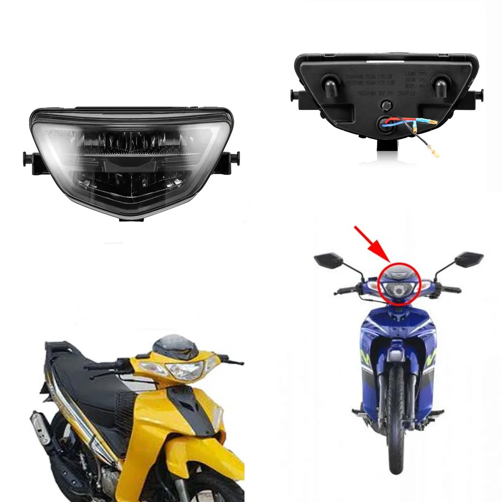 

NEW Motorcycle LED Headlight 35W High Low Beam Headlight Assembly For YAMAHA Y125ZR y125zr faros led para moto farol phare led