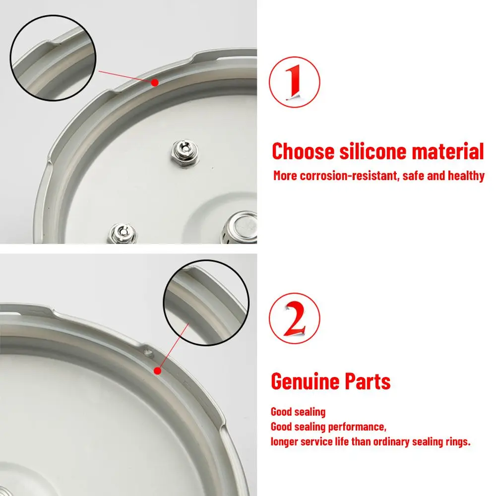 Pressure Cookers White Silicone Rubber Gasket Sealing Ring Heat Resistant 2Pcs 18/20/22/24/26CM Kitchen Cooking Tools silicone pressure cooker gasket