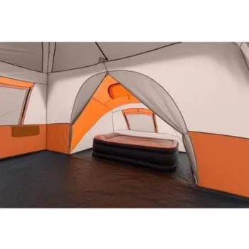 Ozark Trail 11 Person 3 Room 14' x 14' Instant Cabin Tent (Orange) 5