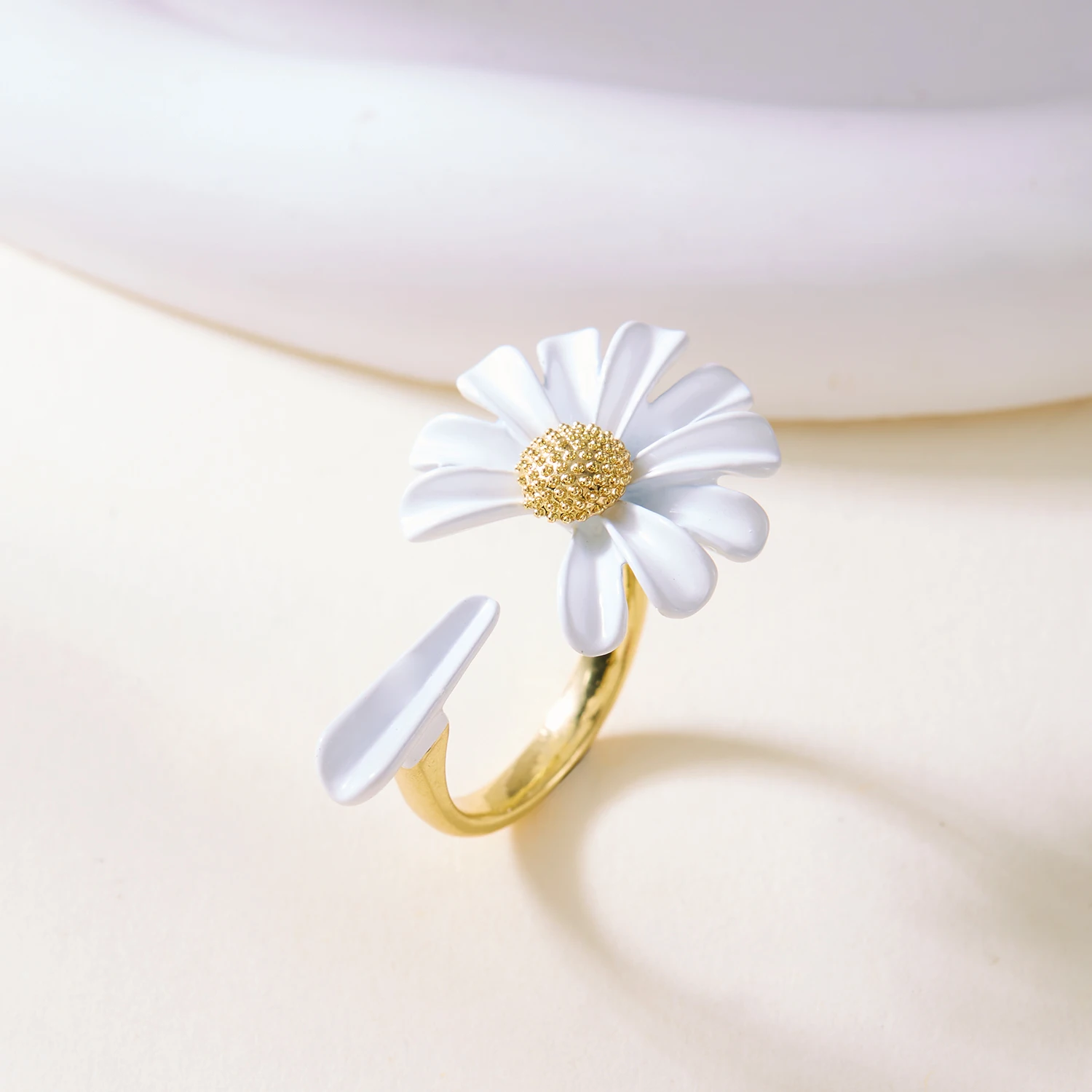 Gänseblümchen-Öffnungsringe für Frauen, elegant, einfach, bunt, Blume, verstellbare Ringe, Verlobung, Hochzeit, Fingerschmuck, Geschenk