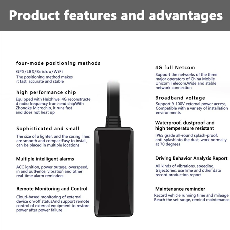 GPS Tracker 4G J16 mini Car GPS Motorcycle alarm Multifunctional A16 Positioning Tracking Device gps for Moto anti-theft