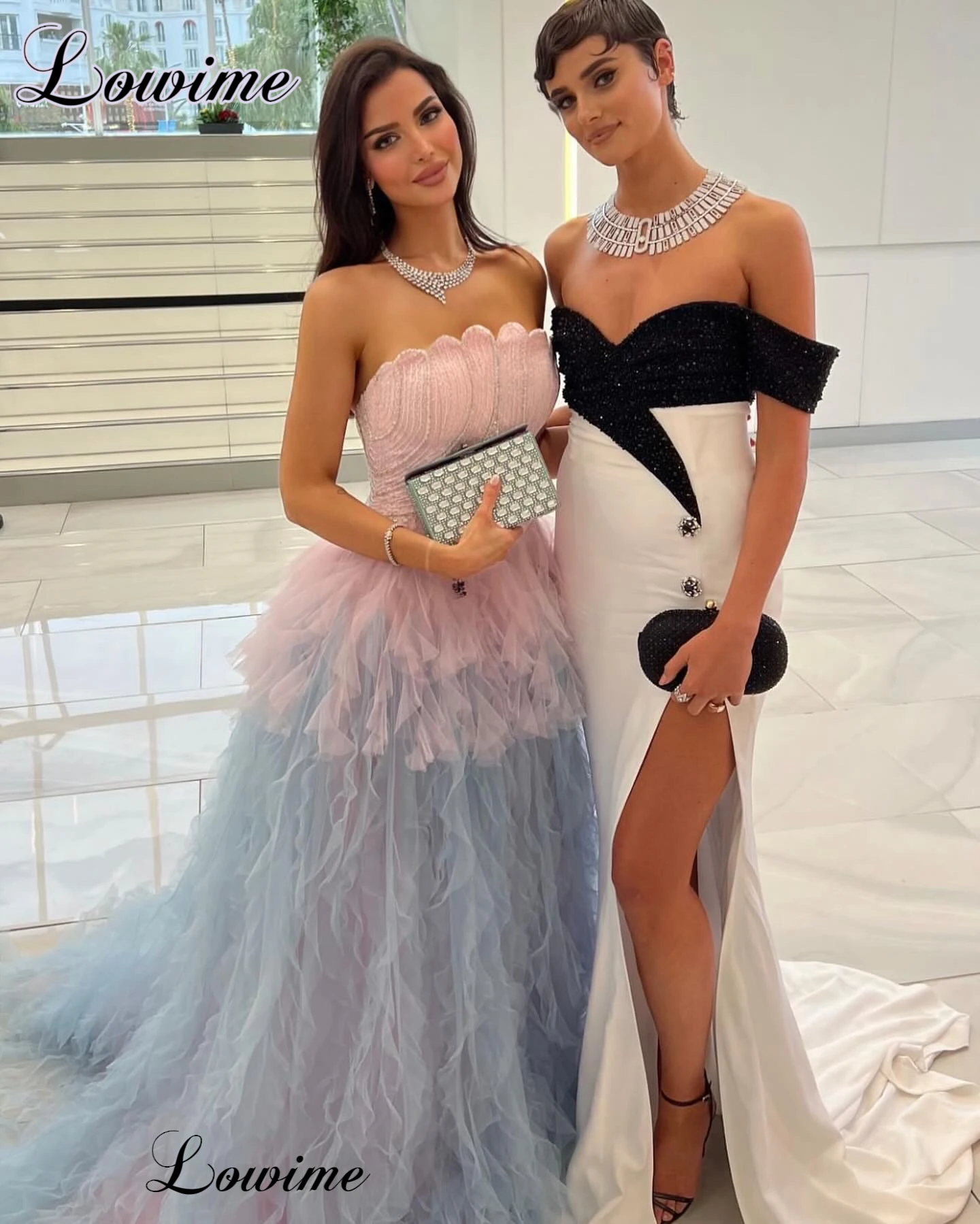 Womens Dress Fashion Sweet Celebrity Dresses A-Line Strapless Sexy Red Carpet Runway Dresses For Women Vestidos De Gala Evening Gowns