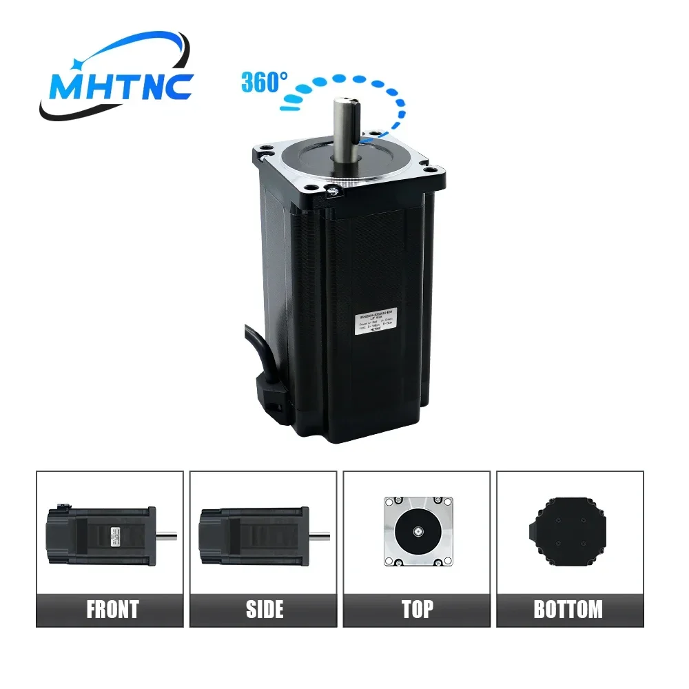 Nema 34 개방형 루프 스테퍼 모터 2상 86HS156 12N.m 6.2A 1714ozin CNC 라우터 고토크용 14mm 샤프트가 있는 4리드 DC 엔진