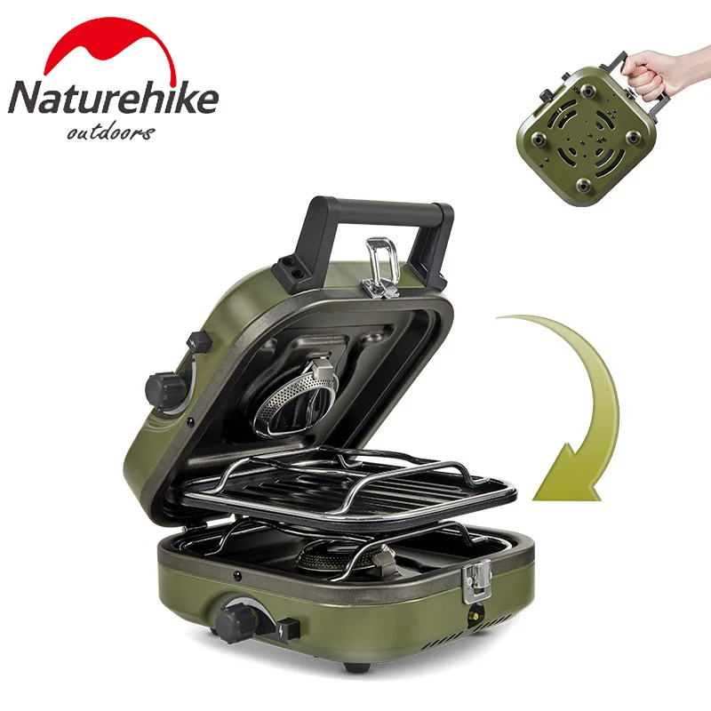 Naturehike Stove Folding Double Fire Gas Stove 2300W Portable Outdoor