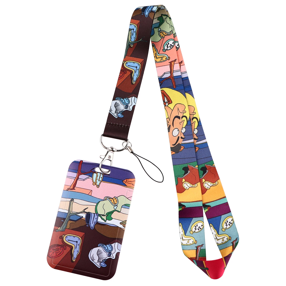

Art Painting Lanyard Keychains Classic Cartoon Ribbon Hang Ropes Keyring Mobile Phone Charm Neck Straps Key Ring