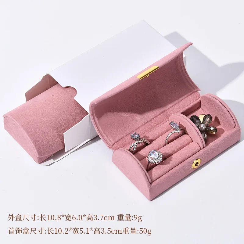 Compact Velvet Travel Jewelry Organizer – Elegant Storage for Rings and Earrings, Perfect Gift for Her