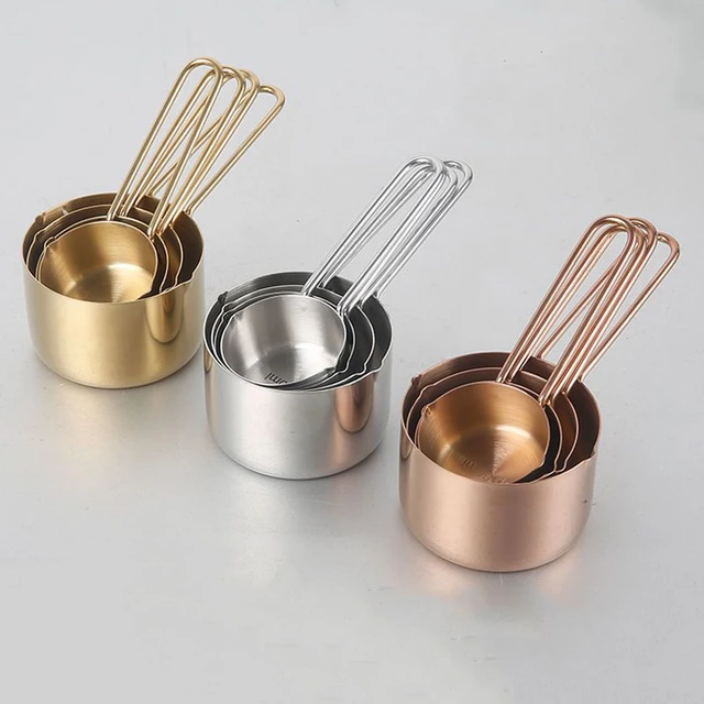 Stainless Steel Measuring Cups Rose Gold  Stainless Steel Measuring Cups  Spoon - Measuring Spoons - Aliexpress
