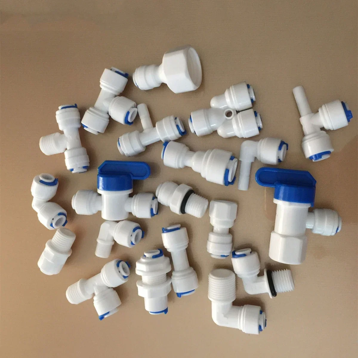 1/4" 3/8" BSP To 6.35mm 9.52mm Tube Water Purifier Accessories Aquarium Quick Fitting RO Water Plastic Pipe Coupling Connector