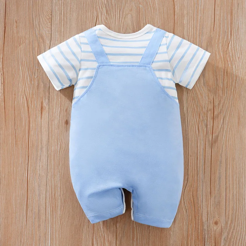 Baby Rompers Baby Jumpsuit Cotton Jumpsuit Baby Clothing 0-18 Baby Jumpsuit Cute Cartoon Strap Octopus Casual And Comfortable Soft Boy And Girl Summer Short Sleeved Newborn Clothes