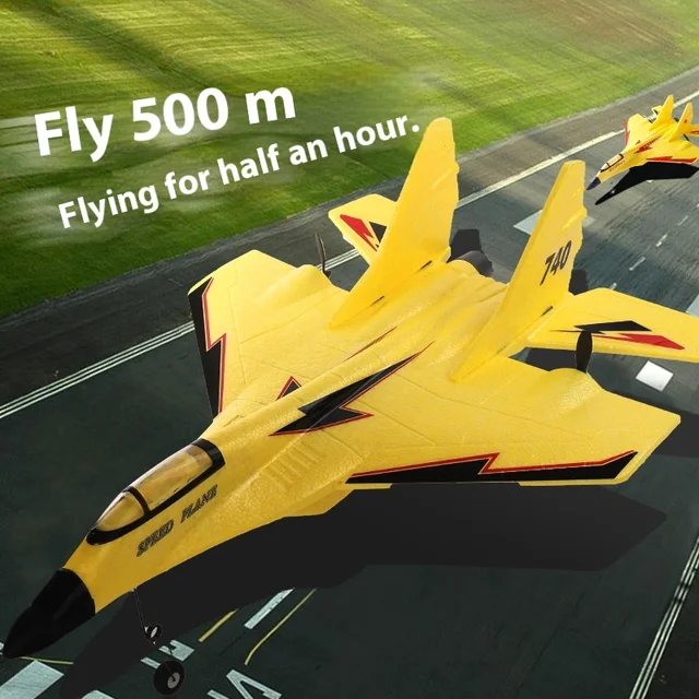 NEW ZY-740 rc plane wing span 440mm remote control fighter fixed wing DIY foam EPO entry-level aircraft model airplane toy gift 4