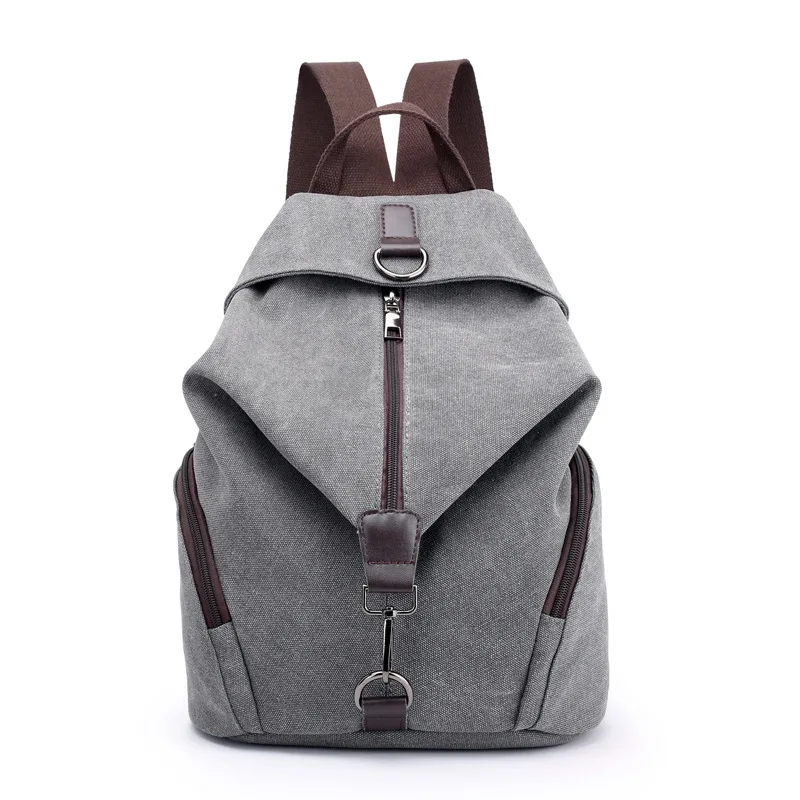 

Vertical Style Document Double Root Canvas Women's Bag Leisure College Wind Backpack Fashion Korean Handbag Versatile