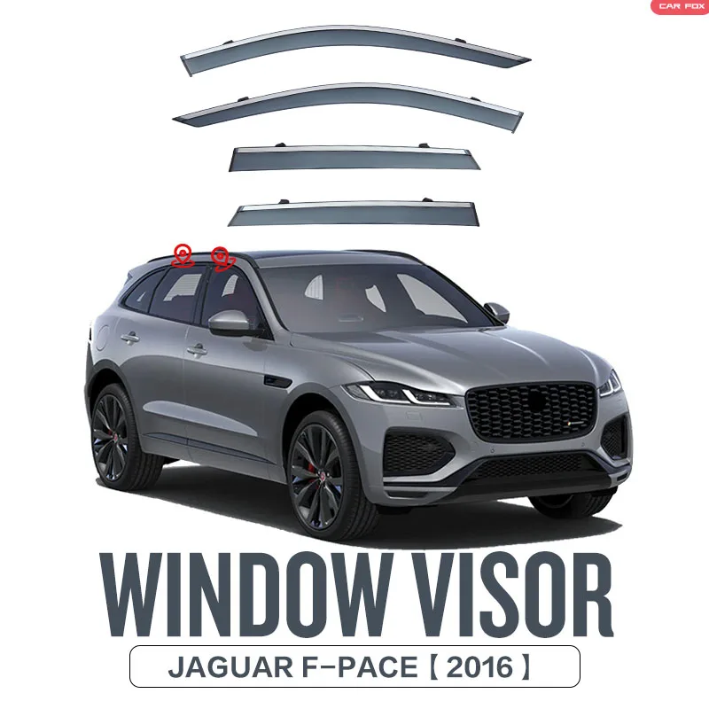 For Ja guar F PACE 2016 2023 Plastic Window Visor Vent Shades Sun Rain
