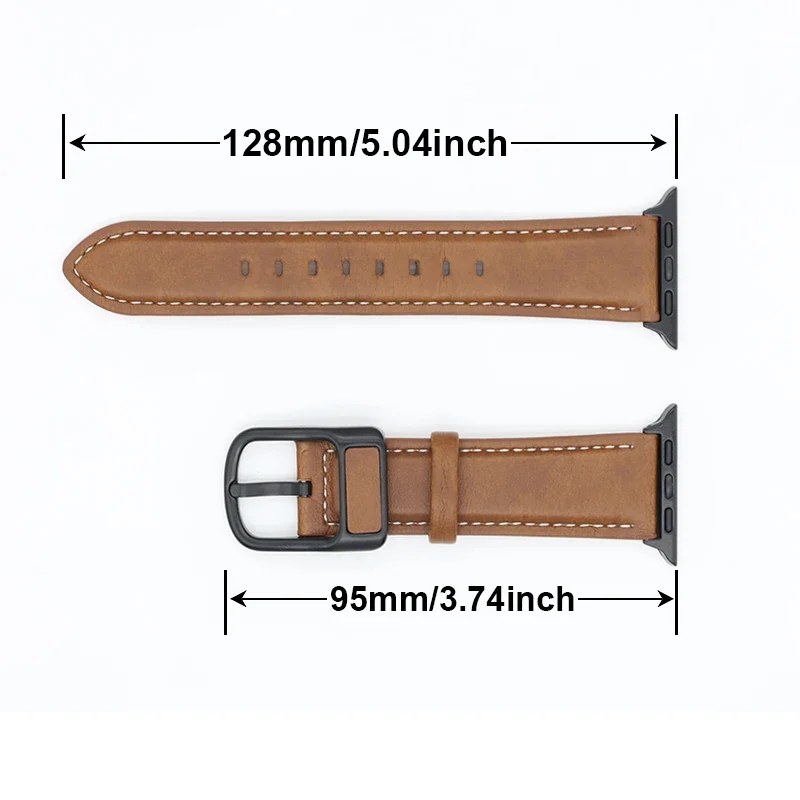 PU Leather strap For Apple watch band 44mm 45mm 41mm thumbnail 7