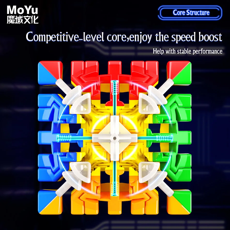 [ECube] MOYU MeiLong 7 V2 7x7x7 자기 매직 스피드 큐브 스티커가 없는 전문 Fidget Toys MoYu MeiLong 6 Cubo Magico