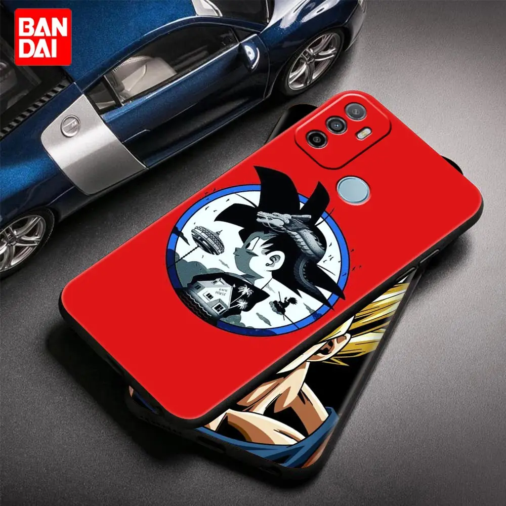 oppo flip cover Dragon Ball Z Anime Goku Super Drawings Case for Oppo A53 A52 A3s A5s A9 A15 A31 A54 A74 A93 A94 F19 Pro 4G 2020 Silicone Black oppo mobile cover