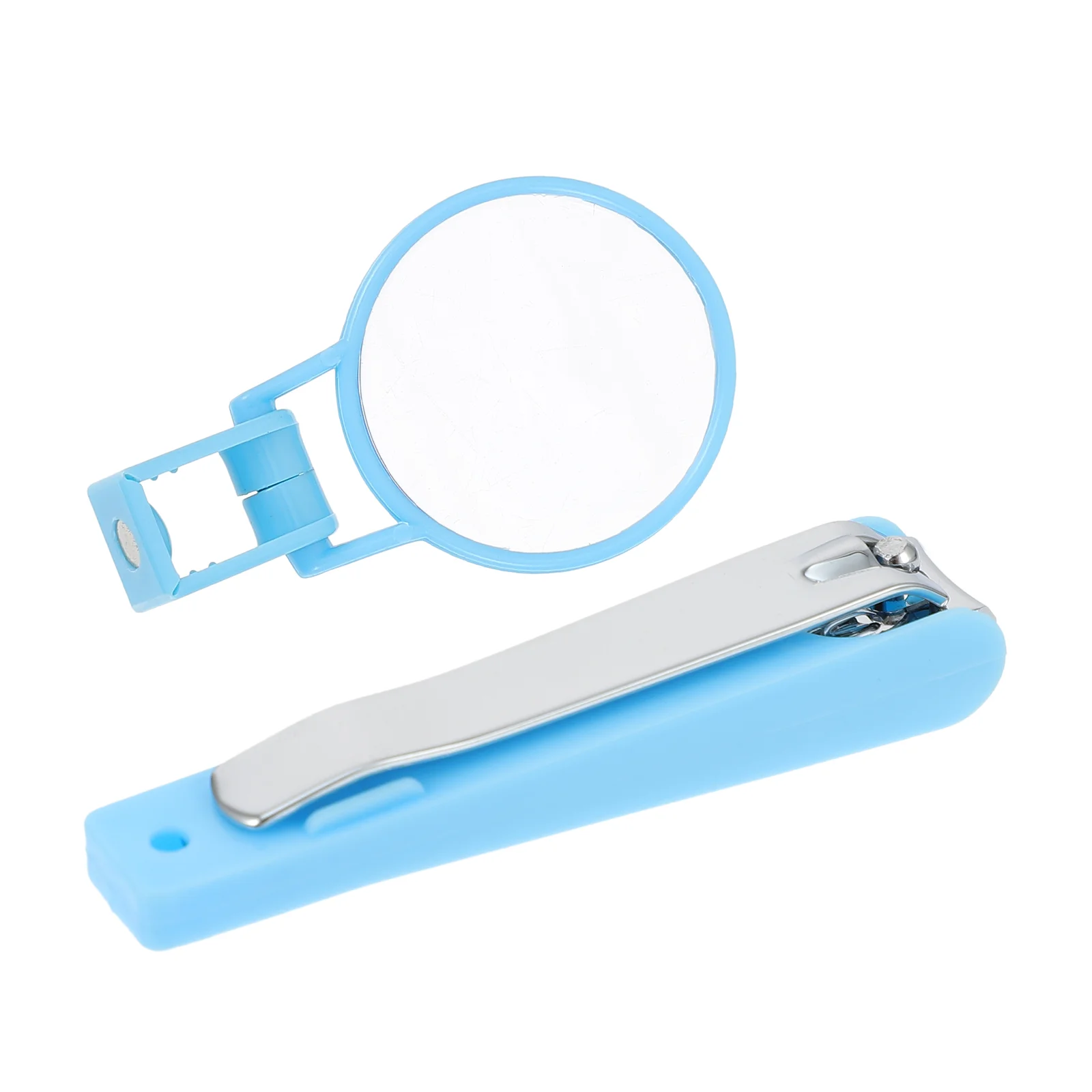 2 Pcs Baby Nail File Scissors Cutters Square Clippers Toenail Blue Fingernail Carbon Steel Man