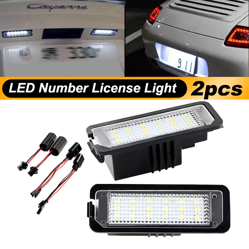 Luces LED Para Matrícula De Coche - Sin Errores, Compatibles Con VW, Porsche Cayenne 92A, Color Blanco 6500K