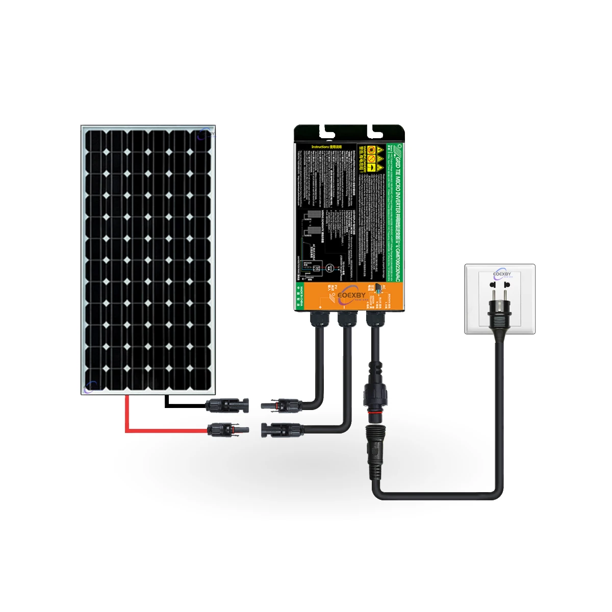 Se45d91897c394ed8b7fd20a411aad337w Micro Inverter MPPT for Solar PV Grid Tie System 600W, 700W DC26V-46V Solar Input AC110V-240V Out Mallzona