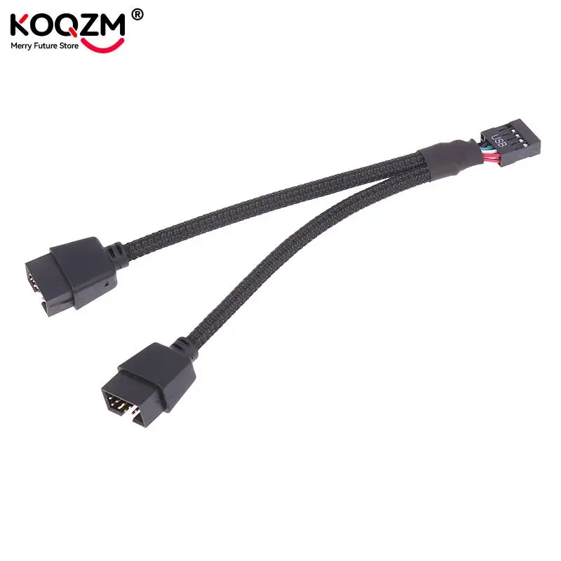 1pc Computer Motherboard USB Extension Cable 9 Pin 1 Female To 2 Male Y ...