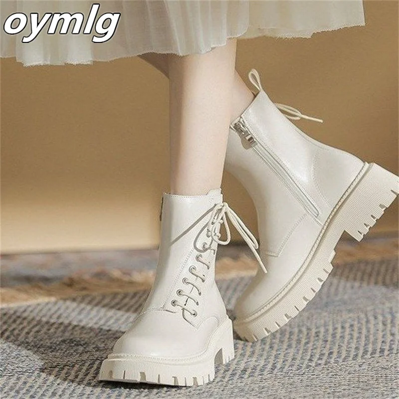 

2022 autumn thick-soled boots British style fashion casual autumn single boots women's thick-soled thick-heeled short boots