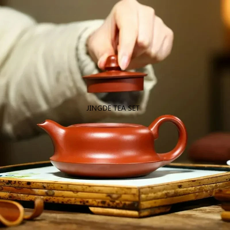 180ml Yixing purple clay teapot handmade raw ore Dahongpao mud beauty tea infusion pot Chinese Kung Fu tea set