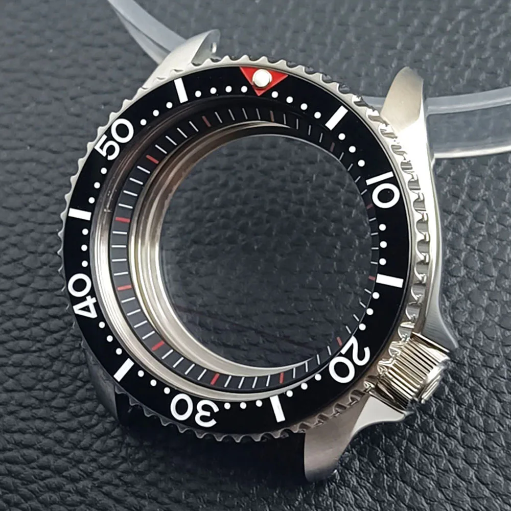 Men's Black Matte Steel Watch Case with Sapphire Glass & 22mm Band