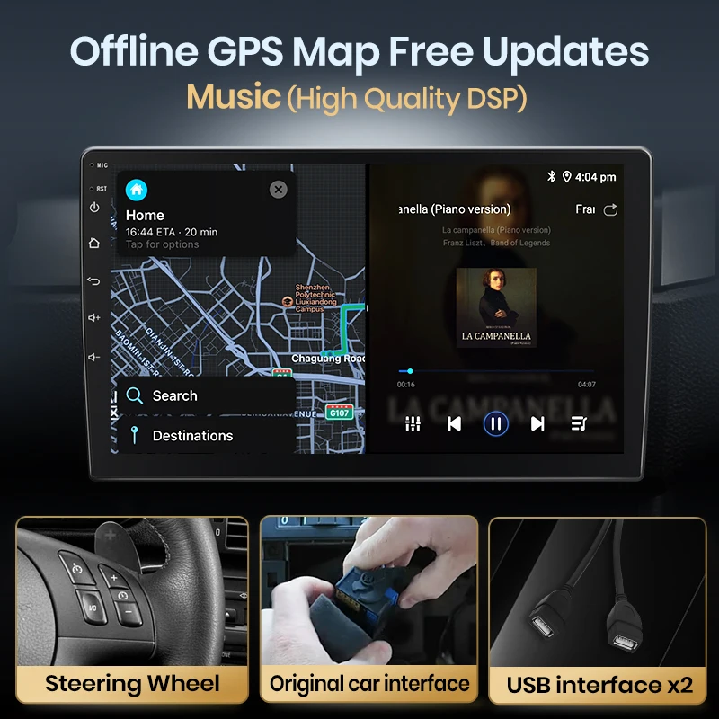 Junsun CarPlay Android Auto Radio de coche para Renault dacia plumero Sandero Captur Xray Logan 2 símbolo Dokker GPS Audio inteligente 5