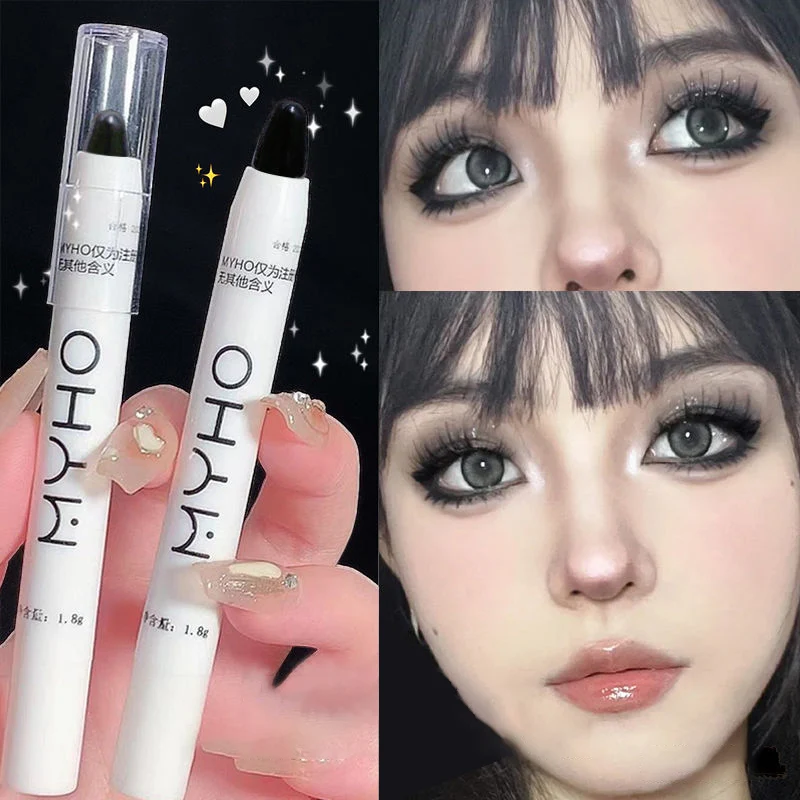 Eyeshadow stick smoky matte black eye shadow lying silkworm highlighter pen Korean eyes makeup white pearl brightening glitter eyeshadow stick eyeshadow pen matte eyeshadow liquid eyeshadow