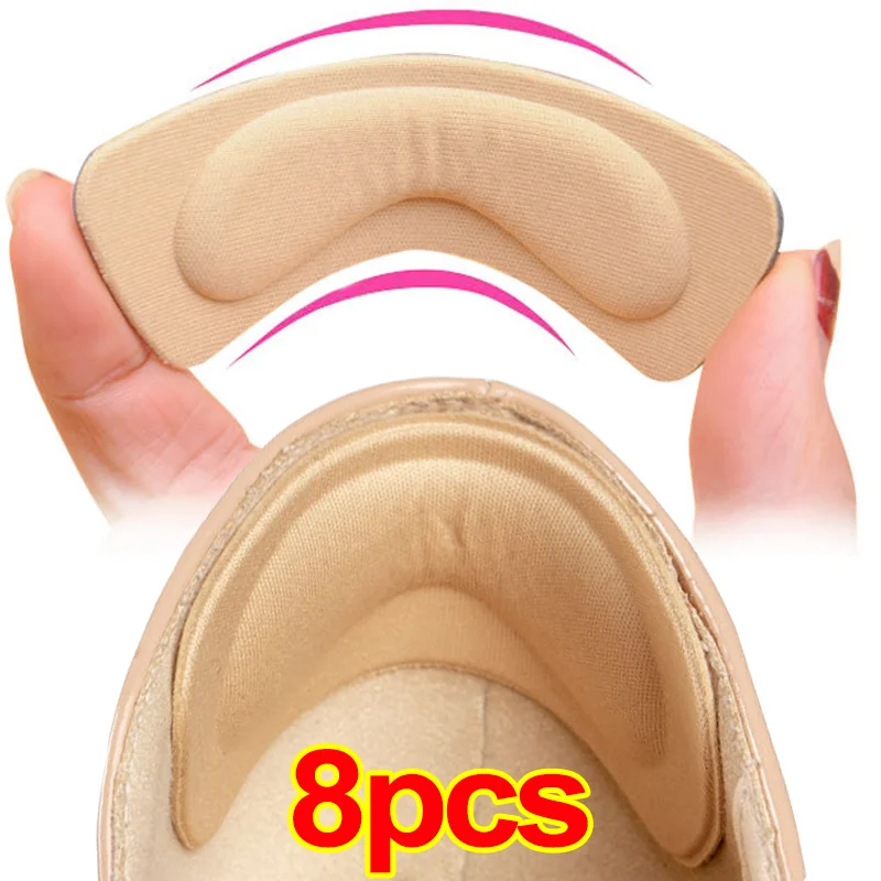 2/8PCS Heel Insoles Patch Pain Relief Anti-wear Shoe Cushion Pads Feet Care Heel Protector Adhesive Back Sticker Shoes Insert shoe insoles heel patch insole heel protector heel protector pads heel insoles shoe repair stickers heel cushion insole heel cushion protector heel protector patches shoe stickers