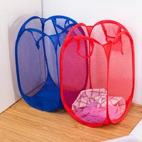 Laundry Basket Portable Large Storage Basket Folding Hollow Dirty Laundry Basket with Durable Handles Household Storage Basket 5