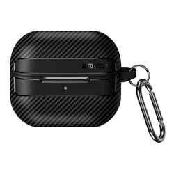 Carbon Fiber Earphone Protector Case with Keyring Accessory - Galaxy Buds3 Pro (Black)