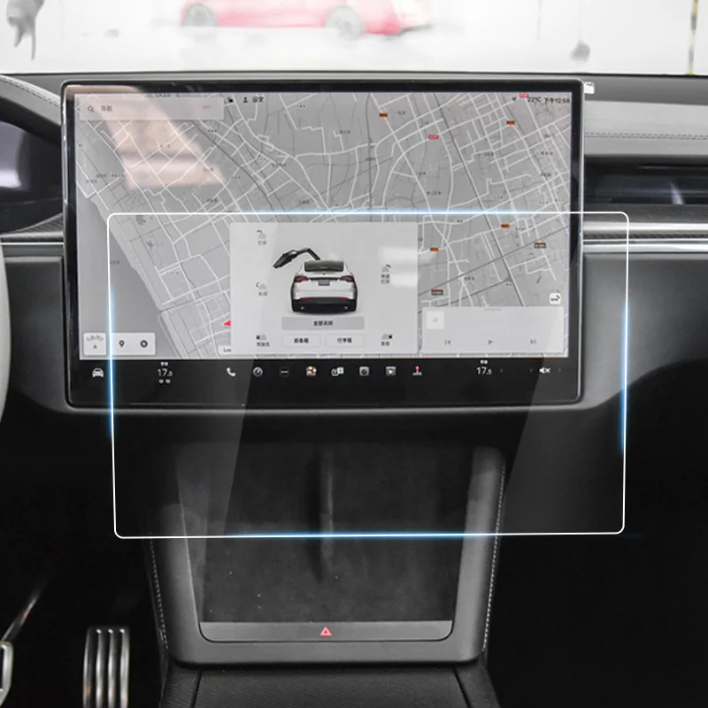 Tesla Model S Model X 중앙 제어 내비게이션 터치 스크린 GPS 화면 보호기 17 인치 보호 필름