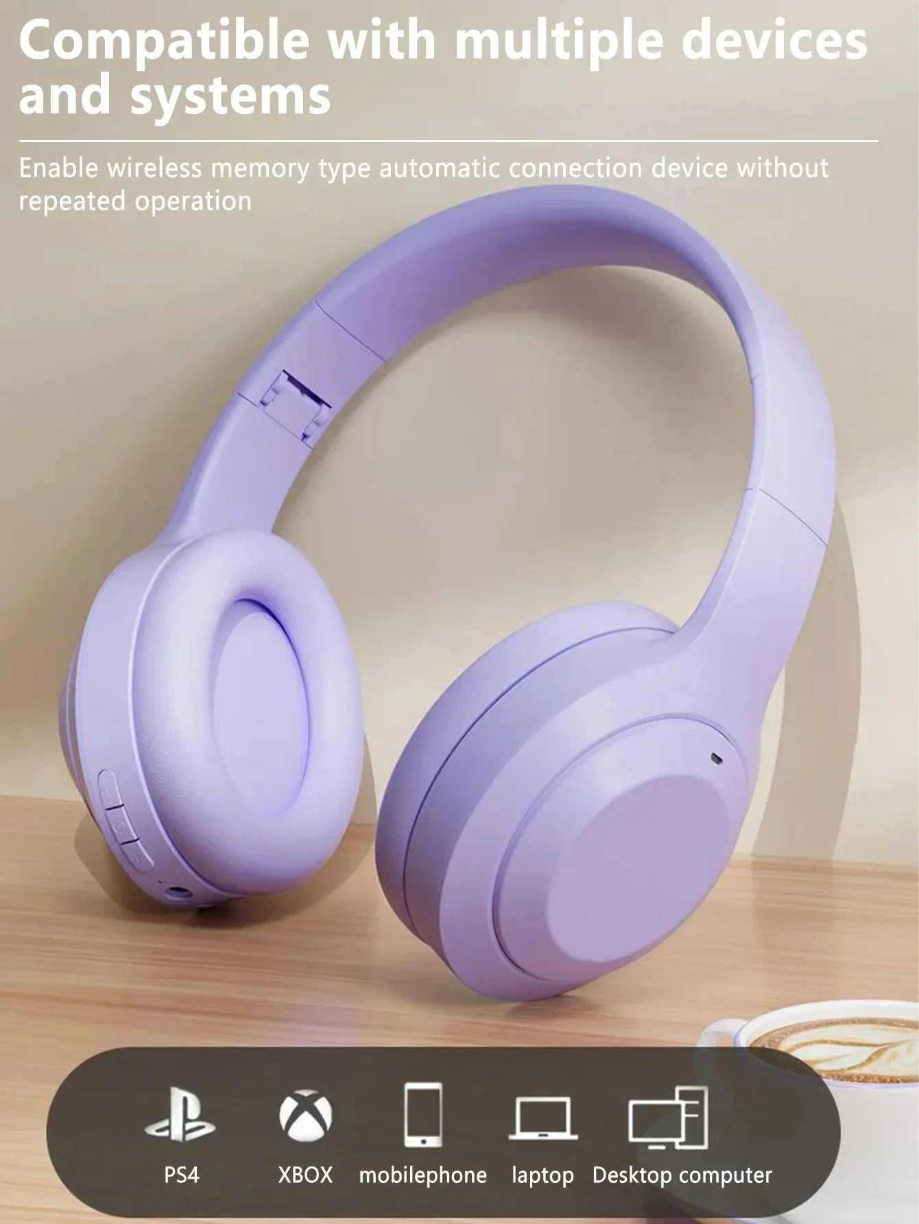 Description Picture 6 of itemBluetooth5.3 M5 Wireless Headset HiFi Stereo Earphones Noise Cancelling Gaming Headband Foldable with Mic Earbuds